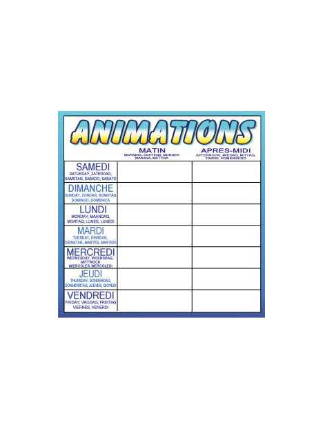 Animations carré 5 langues 1000x1000 mm