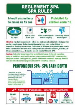Règlement Spa en 2 langues