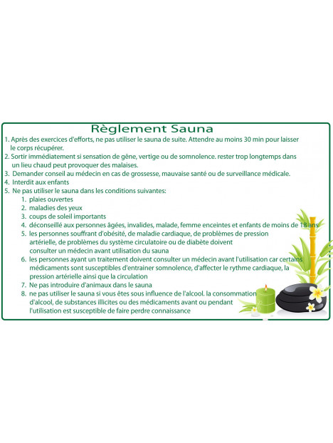 Règlement sauna