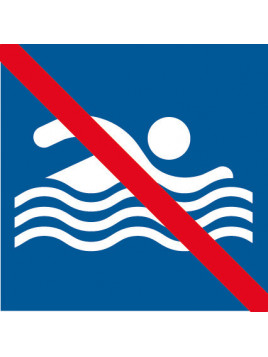 Pictogramme nager interdit