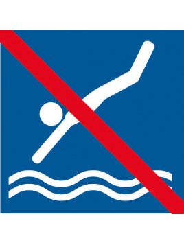 Pictogramme plonger interdit