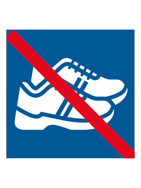 Pictogramme piscine chaussures interdits