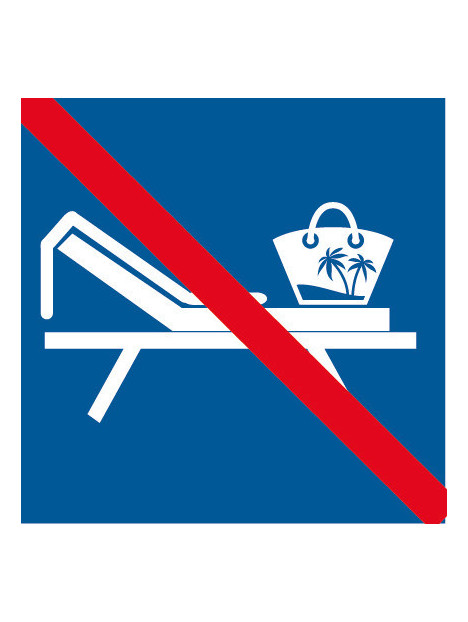 Pictogramme interdit de réservé un transat