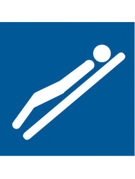 Pictogramme toboggan couché