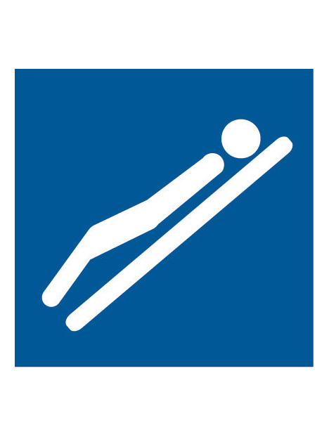 Pictogramme toboggan couché