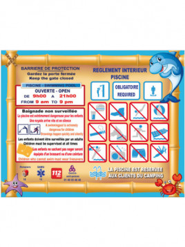 Règlement piscine cartoon 1