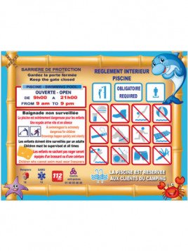 Règlement piscine cartoon 1