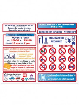 Règlement piscine...