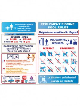 Règlement piscine pour...
