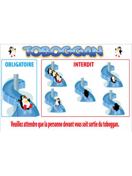 Panneau règlement toboggan