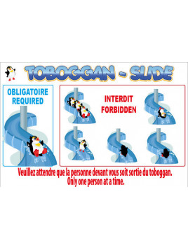 Panneau règlement toboggan...