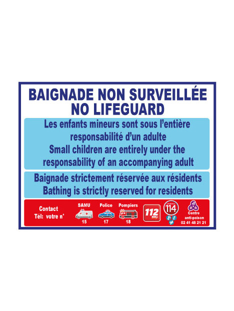 Baignade non surveillée