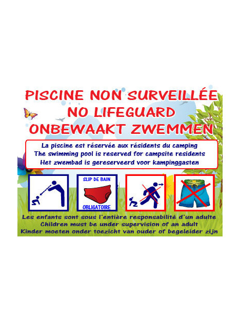 Piscine non surveillée champêtre