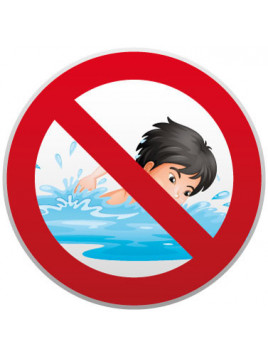 Baignade interdite avec dessin