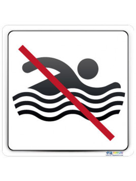 Baignade interdite carré