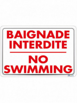 Baignade interdite 2 langues