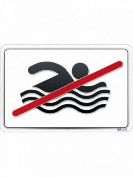 Baignade interdite pictogramme