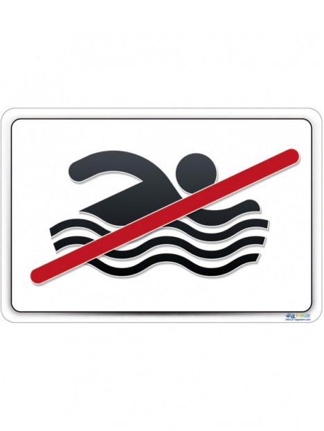 Baignade interdite pictogramme
