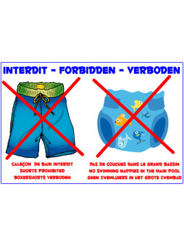 Caleçon et couches interdits