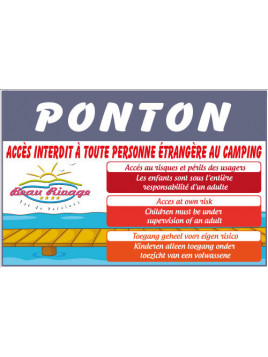 Panneau Ponton privé avec...