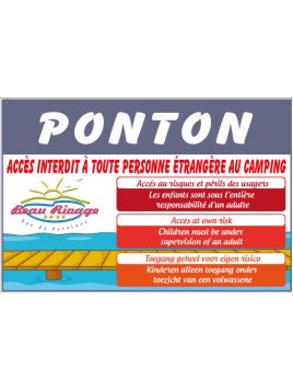 Panneau Ponton privé avec...