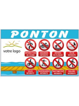 Panneau Interdictions ponton