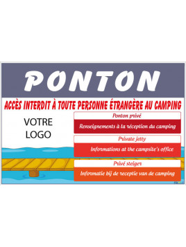 Panneau ponton privé