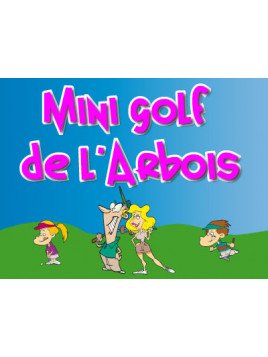Panneau minigolf avec nom
