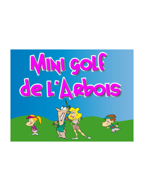 Panneau minigolf avec nom