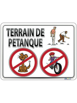 Terrain de pétanque: Chiens...