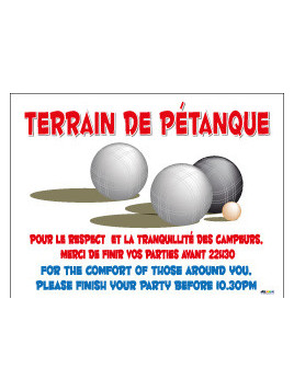 Terrain de pétanque: Merci...