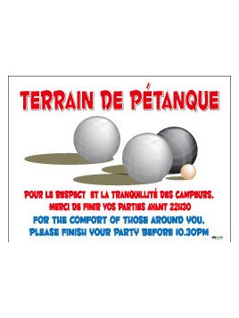 Terrain de pétanque: Merci...