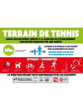 Règlement terrain de tennis