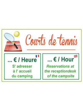 Courts de tennis avec tarifs