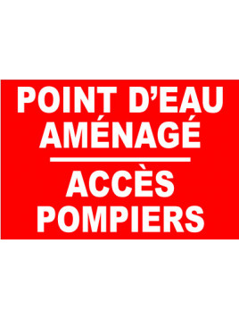 Panneau point d'eau aménagé...