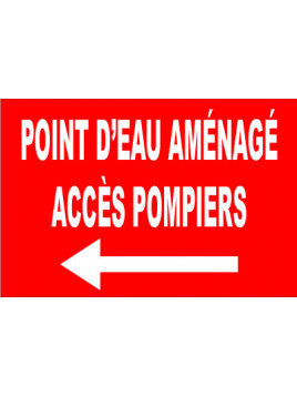 Panneau point d'eau aménagé...