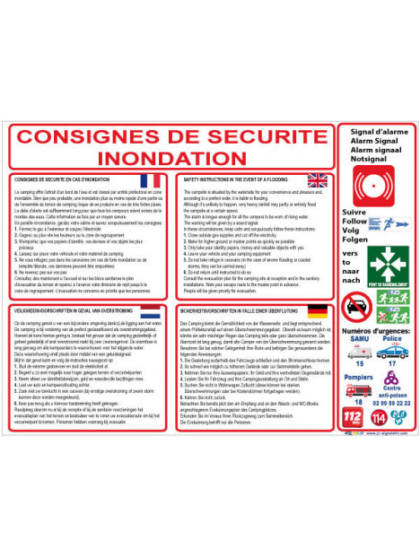 Consignes de sécurité inondation