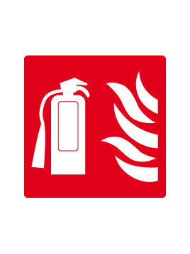 Extincteur avec flammes