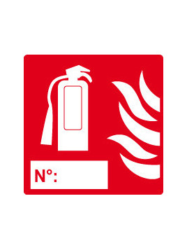 Extincteur avec numéro et...