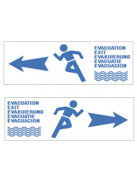 Flèche d'évacuation inondation