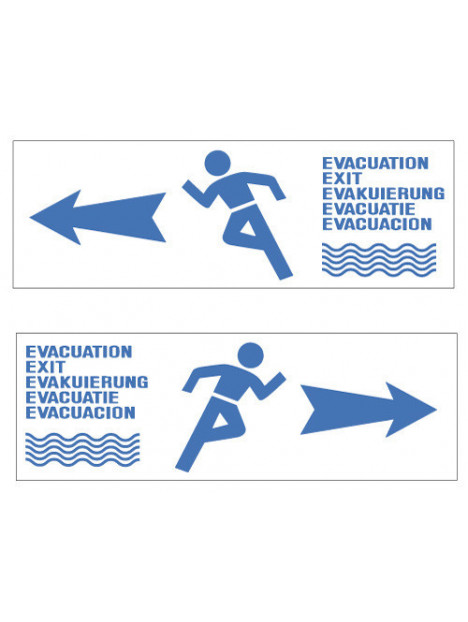 Flèche d'évacuation inondation