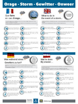 Consignes Orage en 4 langues