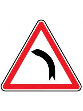 Panneau A1b "virage à gauche"