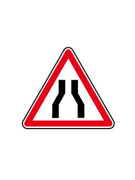 Panneau A3 "chaussée rétrécie"