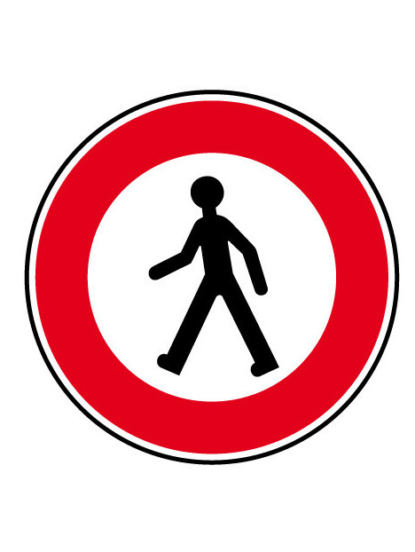 B9a "Accès interdit aux piétons"