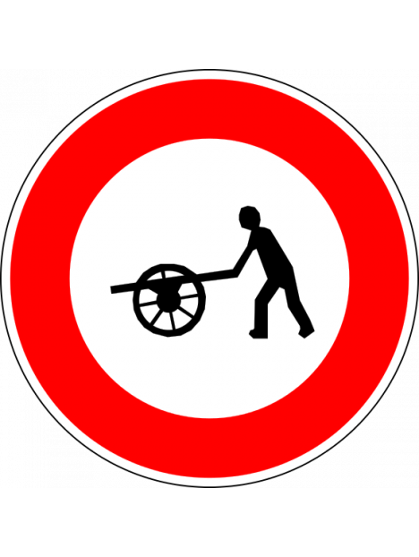 B9e "Accès interdit aux charrettes à bras"