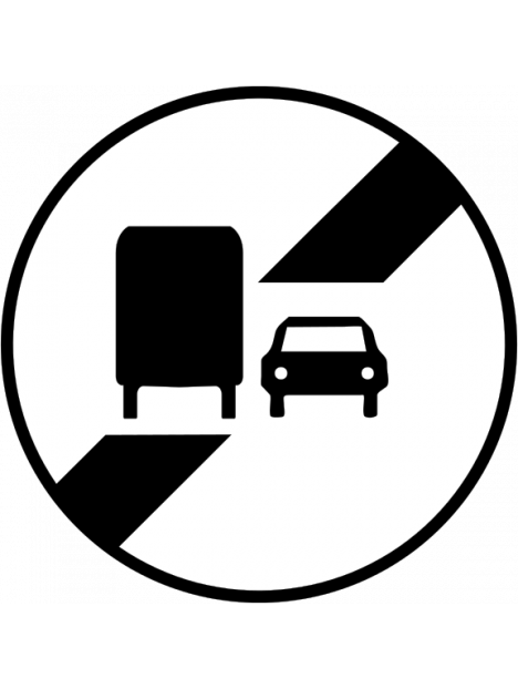B34a "Fin d'interdiction de dépasser pour les poids lourds"