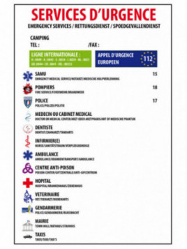 Panneau Services d'urgence