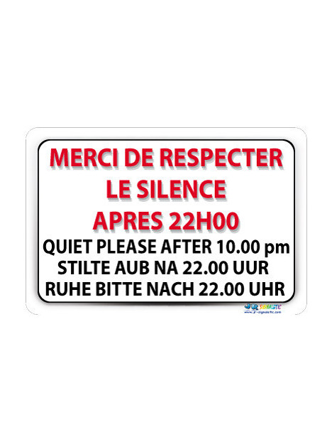 Panneau Silence