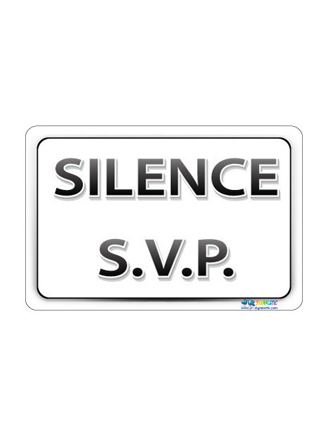 Panneau Silence texte
